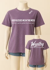 God Blesses Me in the Mess – Unisex Statement Tee