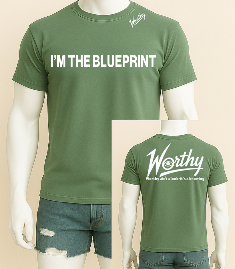 You're not the copy. You're the code.
The Blueprint Tee is for the ones who were never meant to follow trends — because they are the standard.
Front quote:
“I’M THE BLUEPRINT”
No explanation needed. You are the example, the evidence, the elevation.