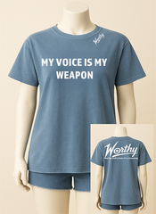 Voice Weapon Tee ROUND NECK – The Graphic Statement That Speaks Louder