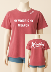Voice Weapon Tee ROUND NECK – The Graphic Statement That Speaks Louder