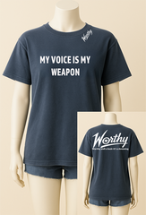 Voice Weapon Tee ROUND NECK – The Graphic Statement That Speaks Louder
