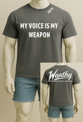 Voice Weapon Tee ROUND NECK – The Graphic Statement That Speaks Louder