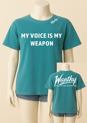 Voice Weapon Tee ROUND NECK – The Graphic Statement That Speaks Louder
