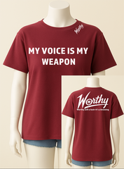 Voice Weapon Tee ROUND NECK – The Graphic Statement That Speaks Louder