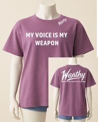 Voice Weapon Tee ROUND NECK – The Graphic Statement That Speaks Louder
