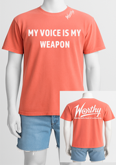 Voice Weapon Tee ROUND NECK – The Graphic Statement That Speaks Louder