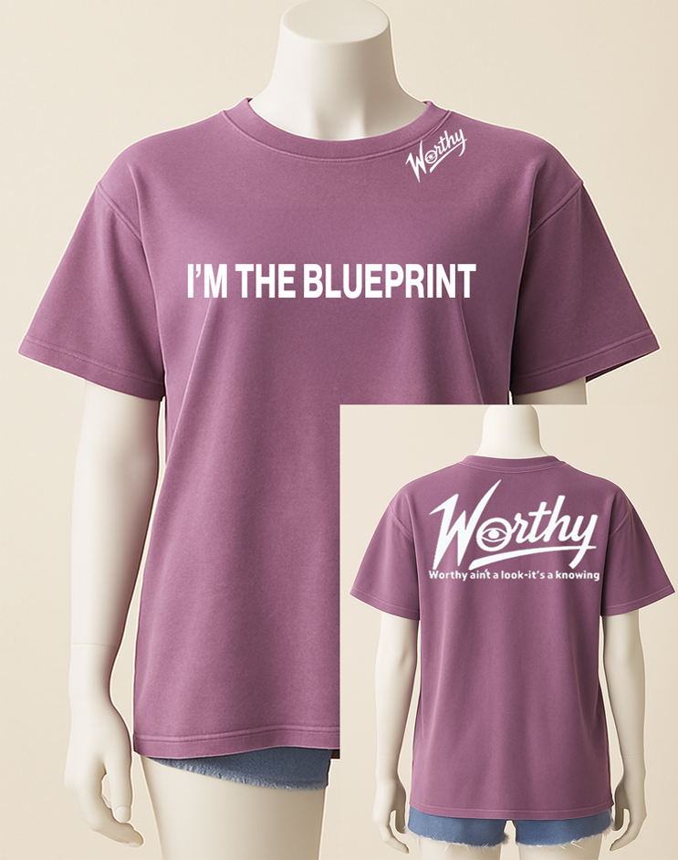 You're not the copy. You're the code.
The Blueprint Tee is for the ones who were never meant to follow trends — because they are the standard.
Front quote:
“I’M THE BLUEPRINT”
No explanation needed. You are the example, the evidence, the elevation.