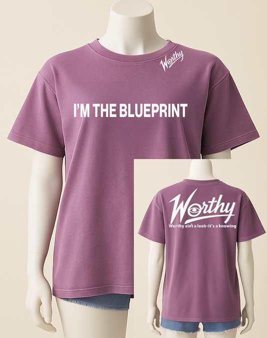 You're not the copy. You're the code.
The Blueprint Tee is for the ones who were never meant to follow trends — because they are the standard.
Front quote:
“I’M THE BLUEPRINT”
No explanation needed. You are the example, the evidence, the elevation.