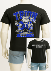Rep the pride, power, and legacy of the Trion Bulldogs Class of 2025 with the “Worthy Standard” Tee. Designed for those who lead with grit, unity, and confidence, this round-neck t-shirt brings bold school spirit with everyday comfort.
