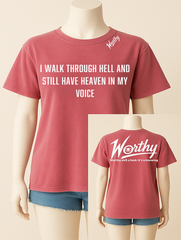 Heaven in My Voice Tee – Proof I Survived unisex /round neck