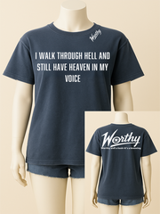 Heaven in My Voice Tee – Proof I Survived unisex /round neck
