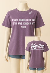 Heaven in My Voice Tee – Proof I Survived unisex /round neck