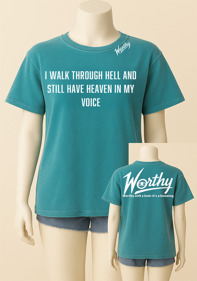 Heaven in My Voice Tee – Proof I Survived unisex /round neck
