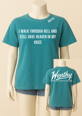 Heaven in My Voice Tee – Proof I Survived unisex /round neck