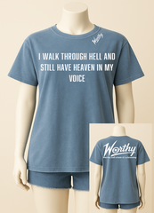 Heaven in My Voice Tee – Proof I Survived unisex /round neck