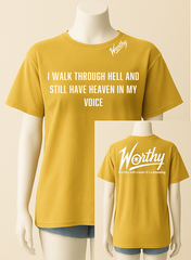 Heaven in My Voice Tee – Proof I Survived unisex /round neck