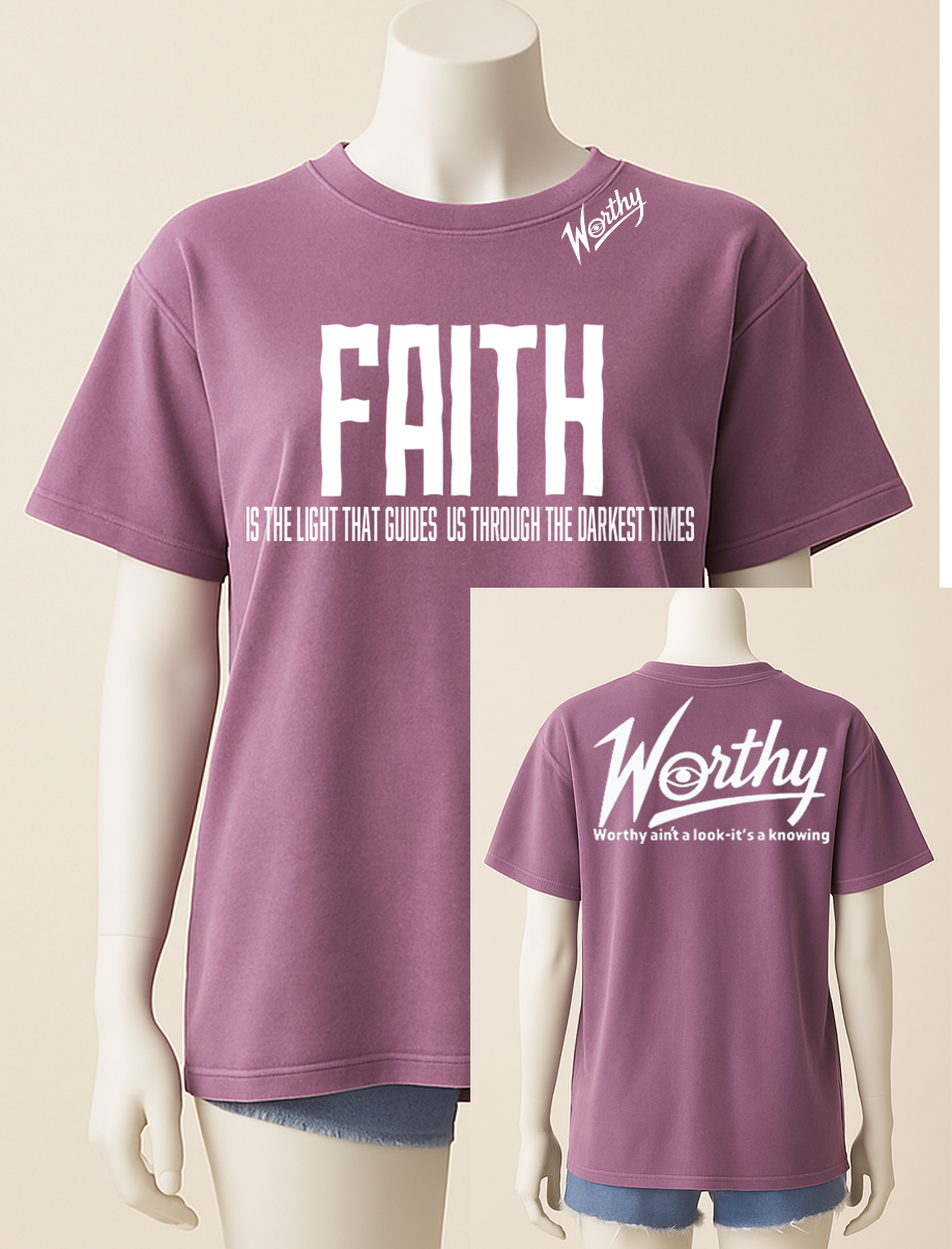 FAITH Tee Unisex round neck – “Guided Through Darkness"