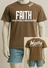 FAITH is the light that guides us through the darkest times.
This tee was made for the ones who kept going when everything tried to break them. It’s not just a shirt — it’s a declaration.
The bold front design reminds you and everyone who sees it: even in the dark, you are being led.
The back? It speaks louder than style:
“Worthy ain’t a look — it’s a knowing.”